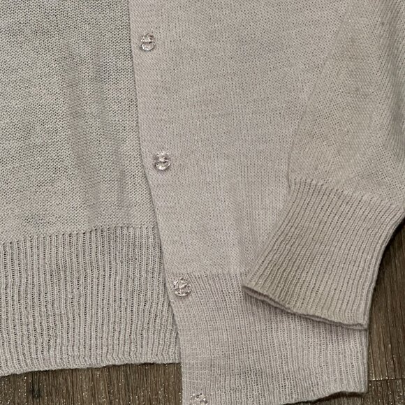 JCrew | Cardigan Sweater w/Clear Buttons | Lavender | Size M - Picture 10 of 10